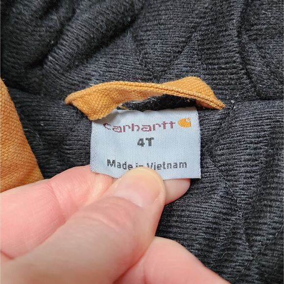 Carhartt Canvas Flannel Quilt Lined Insulated Jacket/Coat - Picture 2 of 8